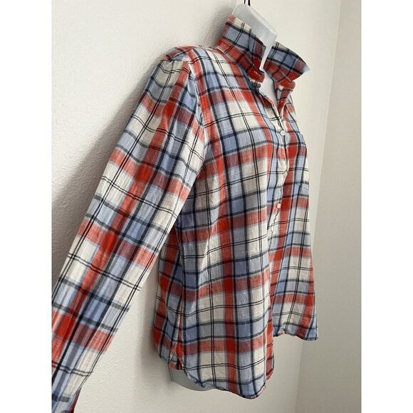 JCREW FACTORY Plaid Tunic Size Medium Multicolored Lightweight Pullover - Picture 3 of 9